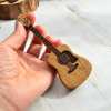 Mini Cute Edition Wooden Guitar Plectrum Case With Guitar Stand