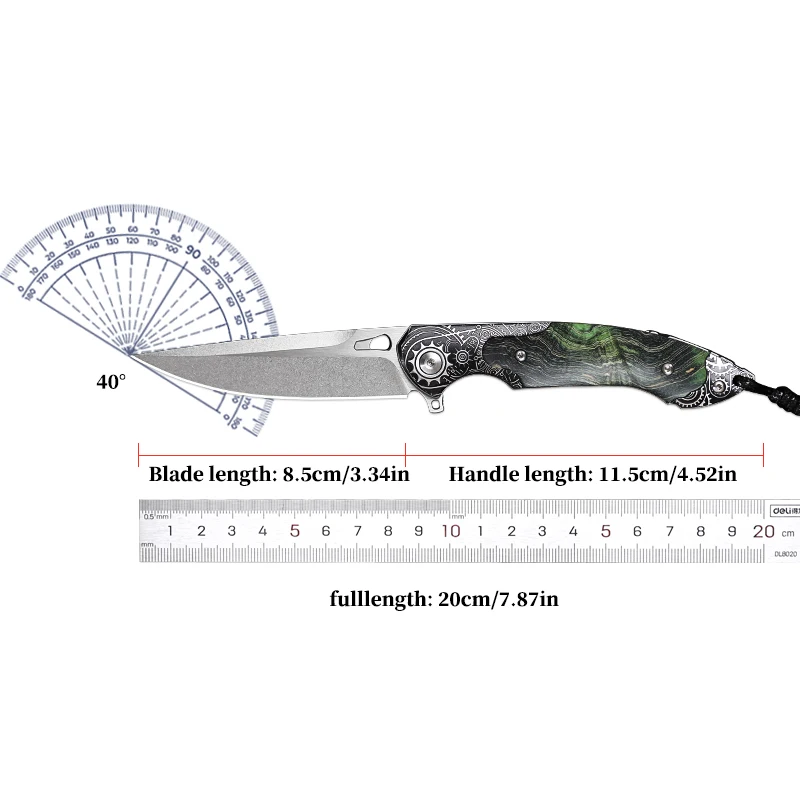 High Quality M390 Steel Folding Pocket Knife, Men's EDC Pocket Knife, Hunting Adventure Knife, Survival Outdoor Fishing Knife