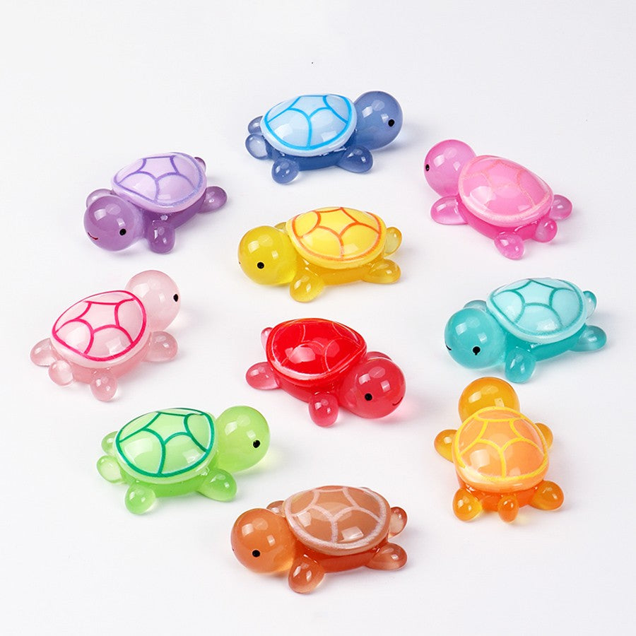 Turtle Lucky Bag Cartoon luminous Mini Turtle Ornaments, DIY Ocean landscape Decoration