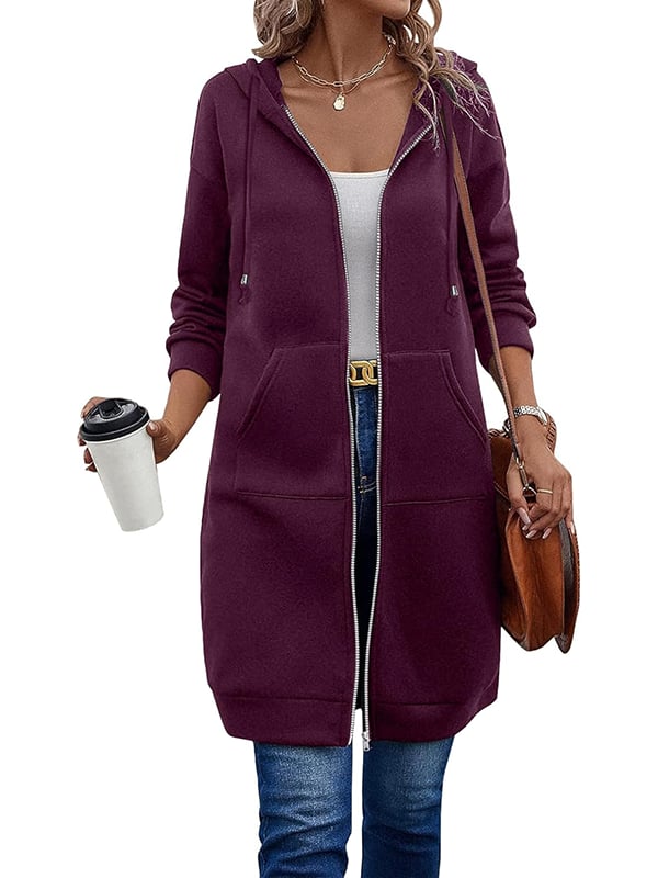 📢Letzter Tag: 49% Rabatt🔥Lässiger Fleece-Kapuzenpullover mit Reißverschluss für Damen