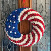 Handmade Red White and Blue Roses Patriot Wreath - Limited Edition