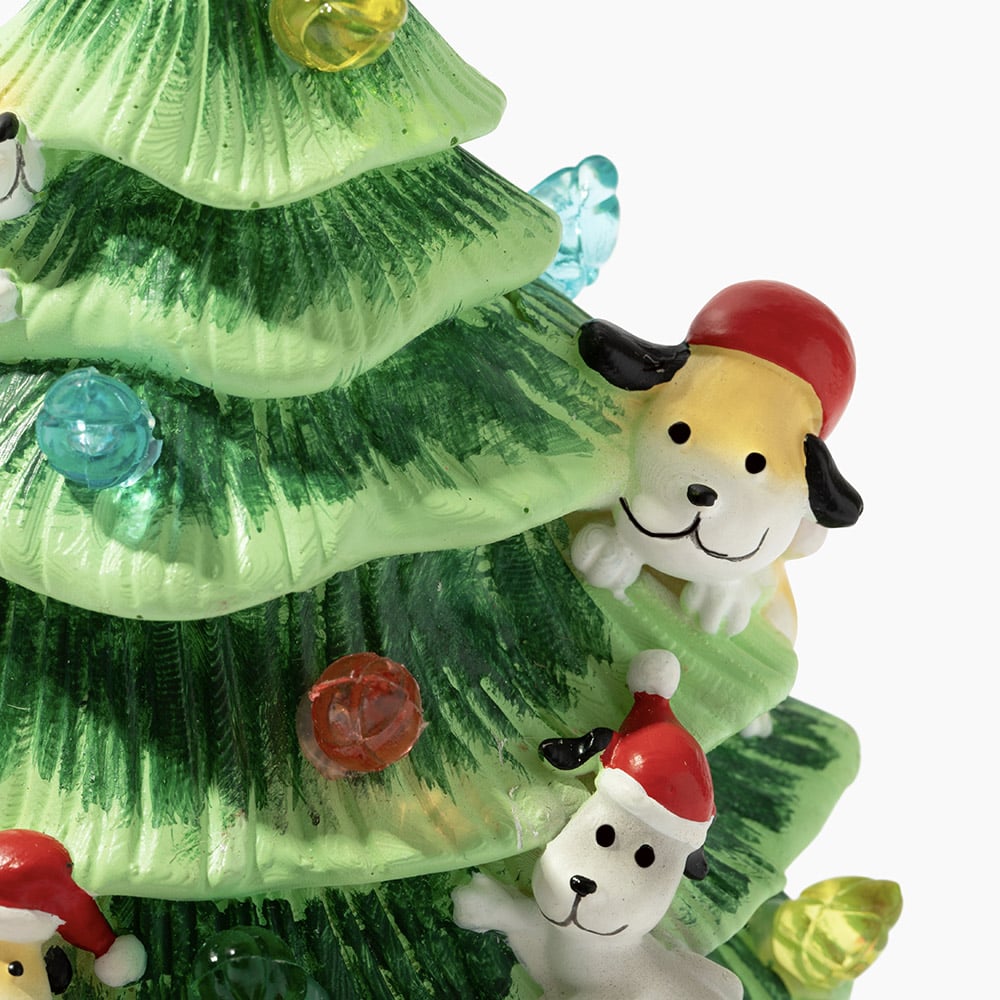 🎄My Christmas Wish Is A Forever Home For Every Dog-🐕Hand Crafted Light Up Resin Christmas Tree