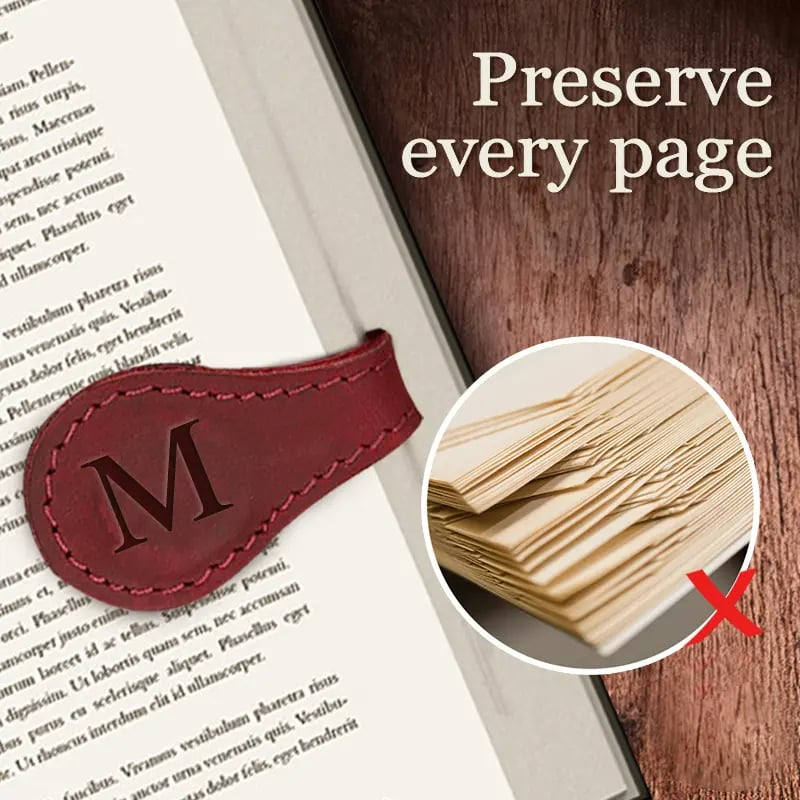 Last Day Promotion 70% OFF - 🔥Personalized Magnetic Leather Bookmark