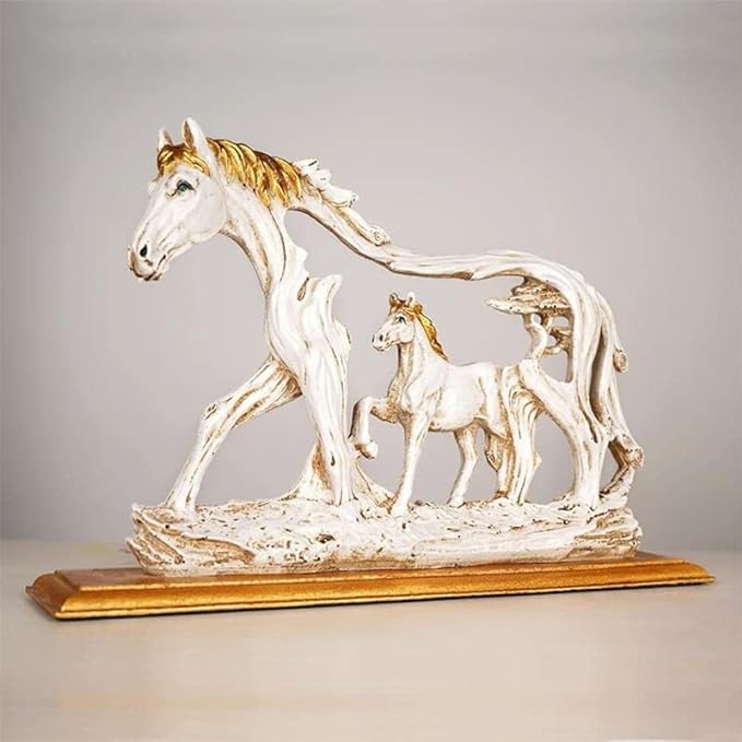 🔥Hot Sale 48% OFF-Galloping Horse Statue With Pony Stone Figurine