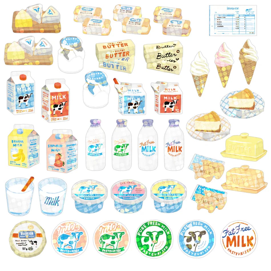 🔥Miniature Shipping Box Flake Sticker Set