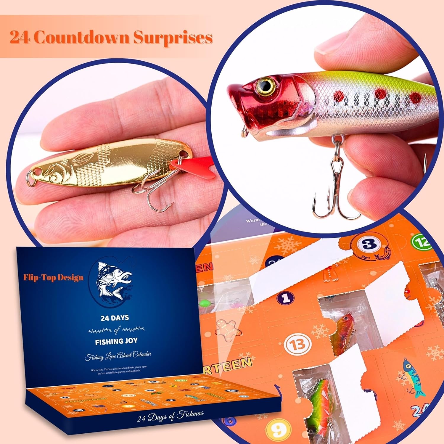 🔥Last Day Promotion 48% OFF-🎁-24 Days Fishing Lures Set Advent Calendar