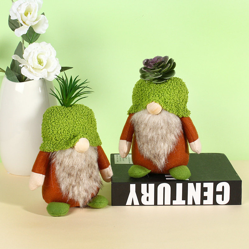 Christmas Green Simulated Elf Succulent No Face Doll
