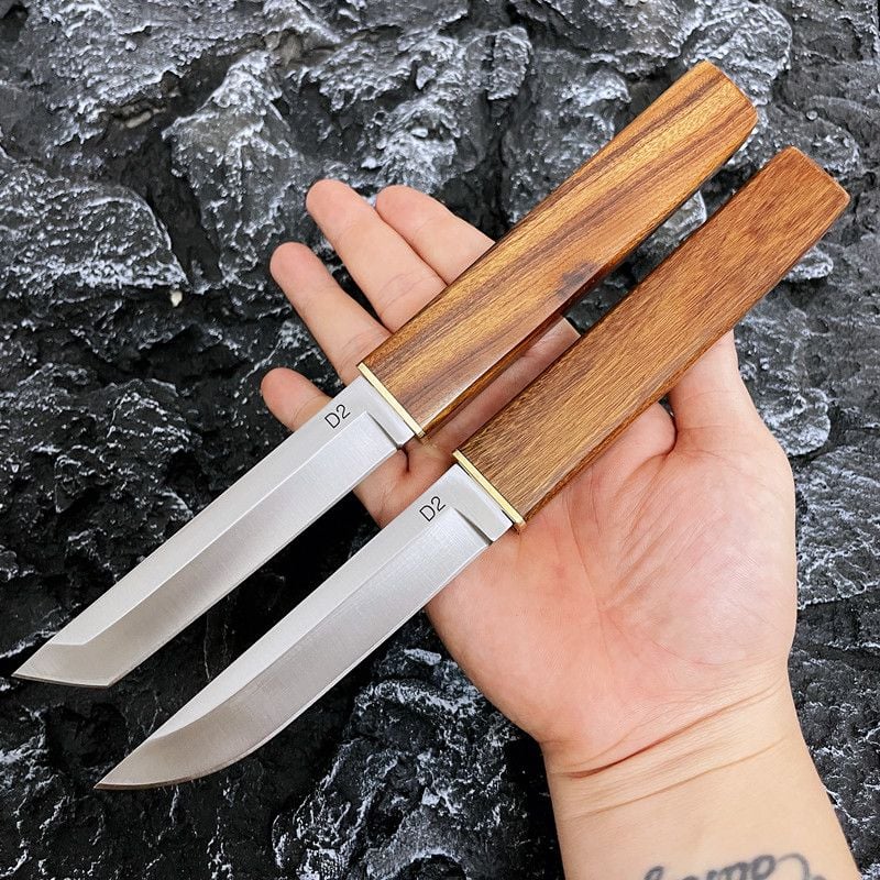 Handmade Portable 2 In 1 Double Blades Knife