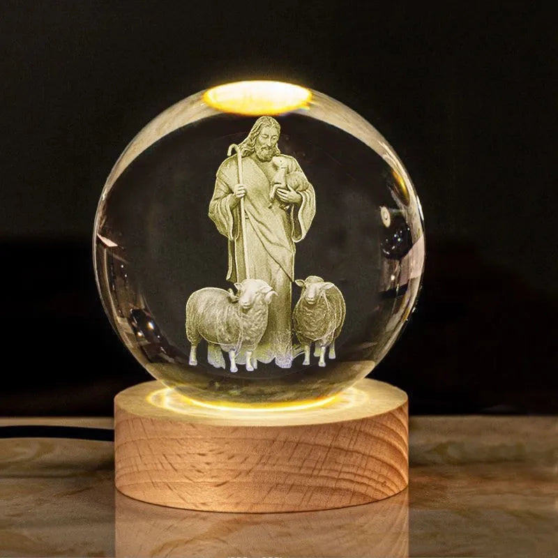 🎁 Hot Sale-3D Laser Engraving Crystal Ball Faithlight