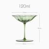 Vintage Green Flower Wine Glasses