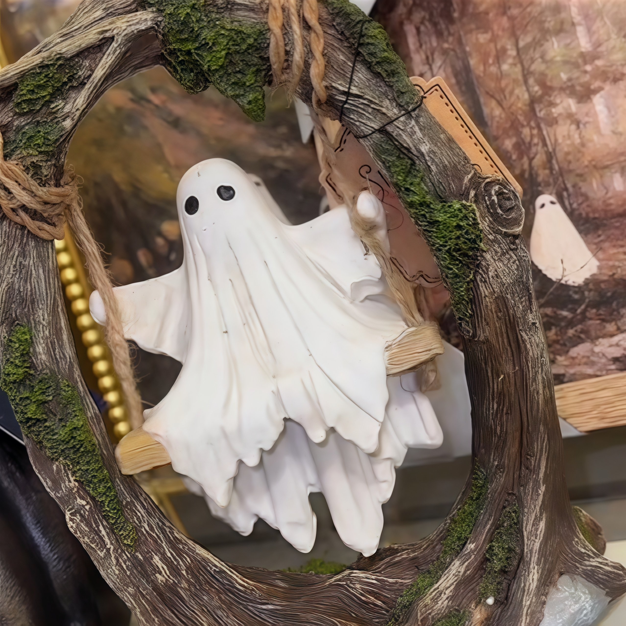 🎁TikTok Last Day Sale - 70% OFF✨Halloween Cute Ghost Tree Swing Decor