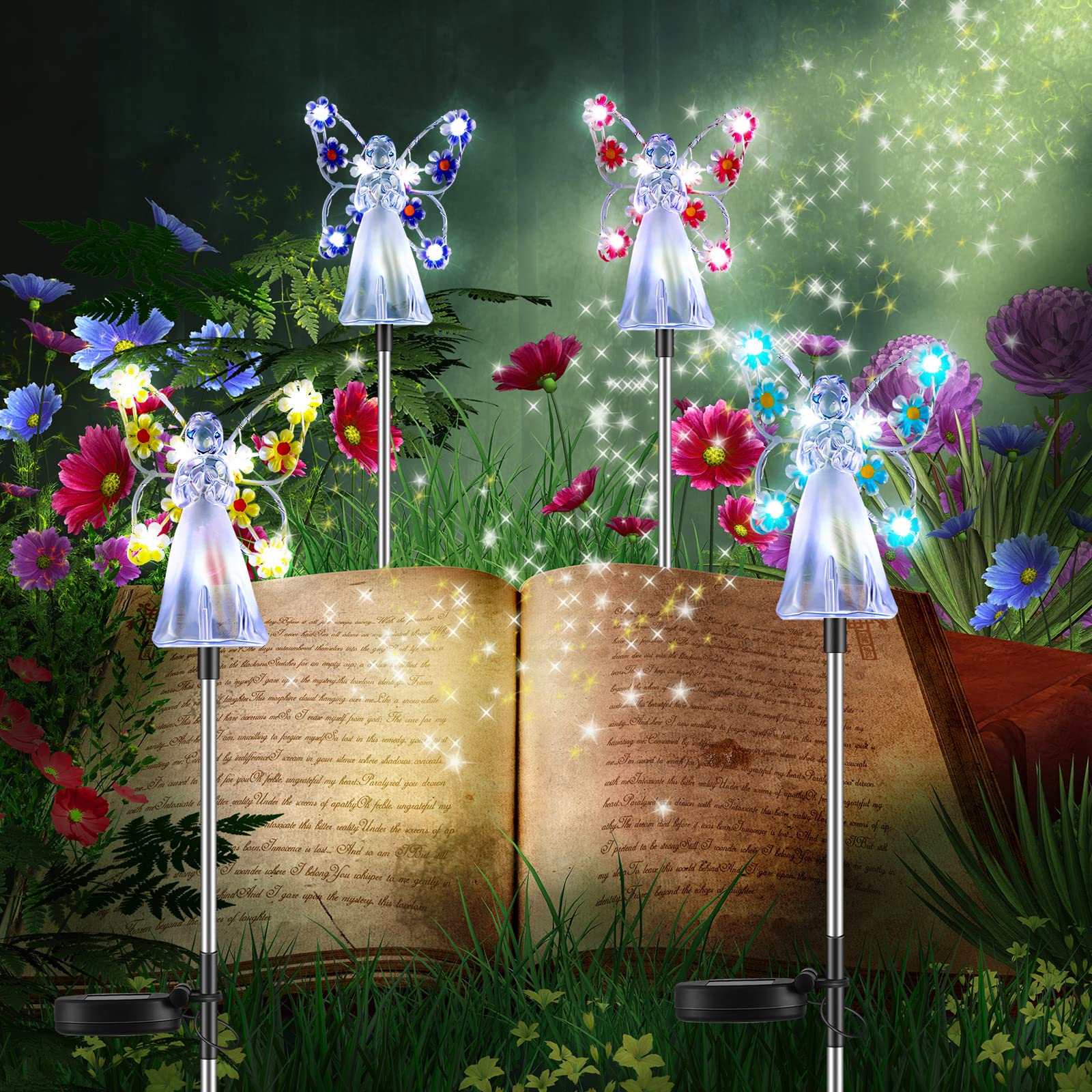 Summer Hot Sale 48% OFF - Solar Angel Garden Light