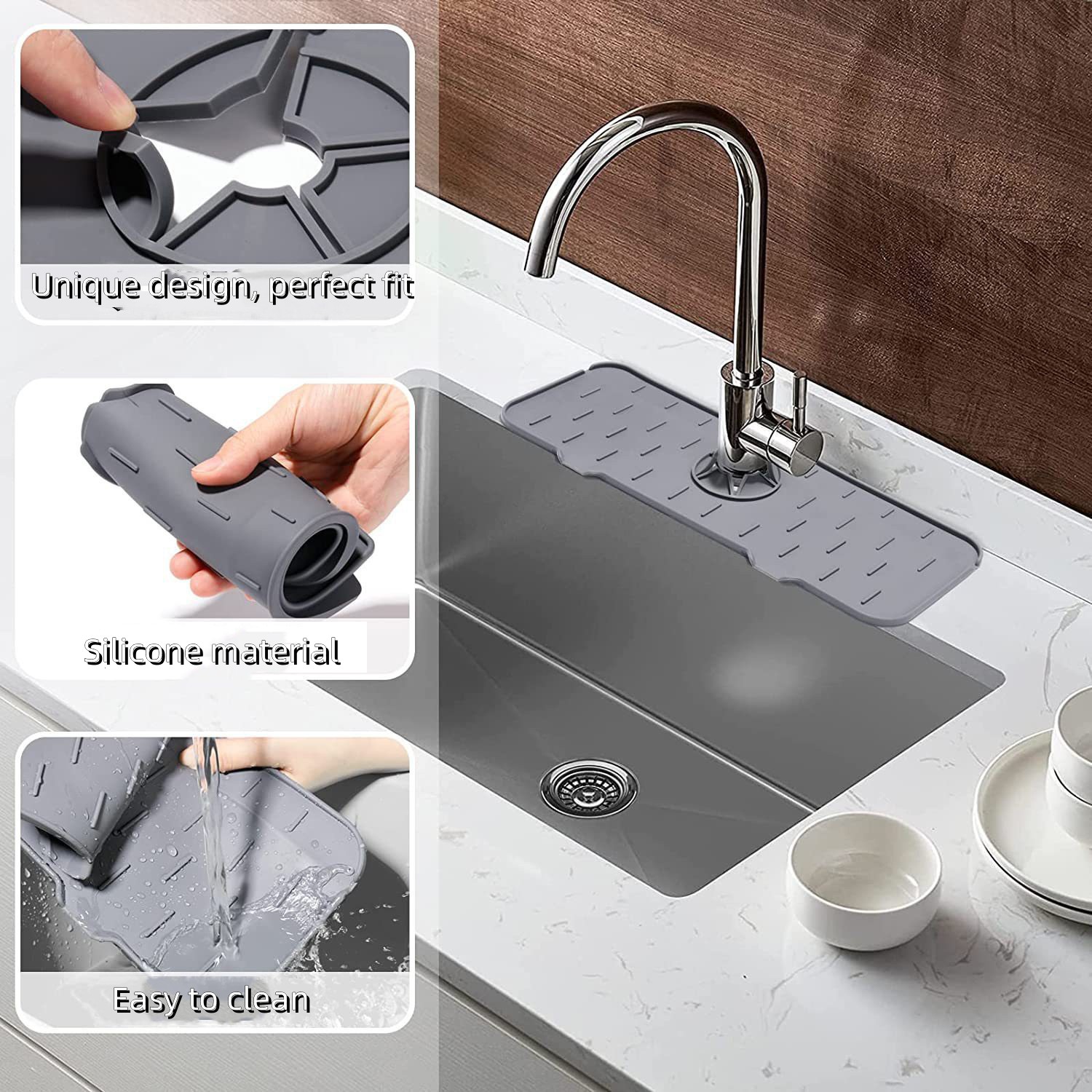 (🔥🔥🔥Last 24h promotion-50% Off) KitchenGuard™ Silicone Faucet Handle Drip Catcher Tray