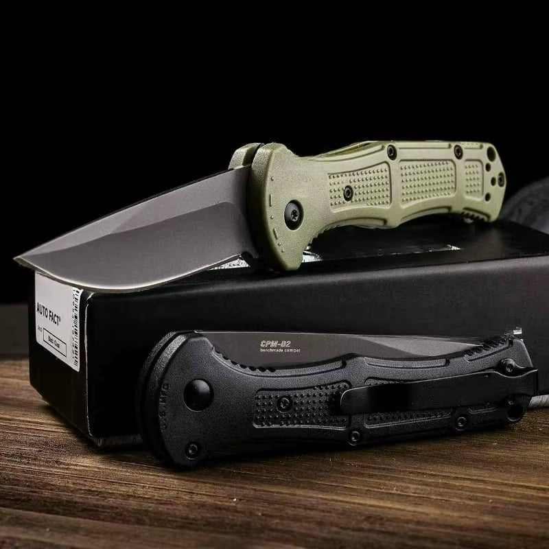 ⚔ Tactical Folding Knife – CPM-D2 Blade, Nylon Fiber Handle