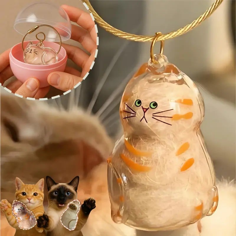 Pet Fur Memory Capsule Keychain
