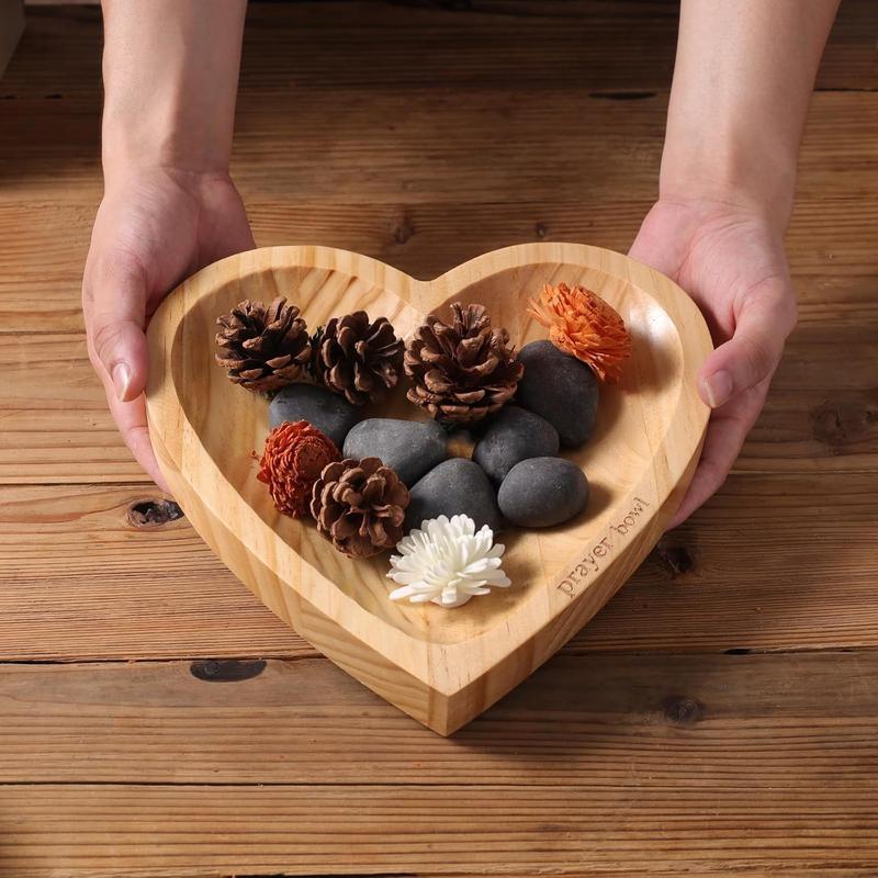 ❤️ Heart Prayer Bowl – Rustic Religious Gift with Prayer Cards