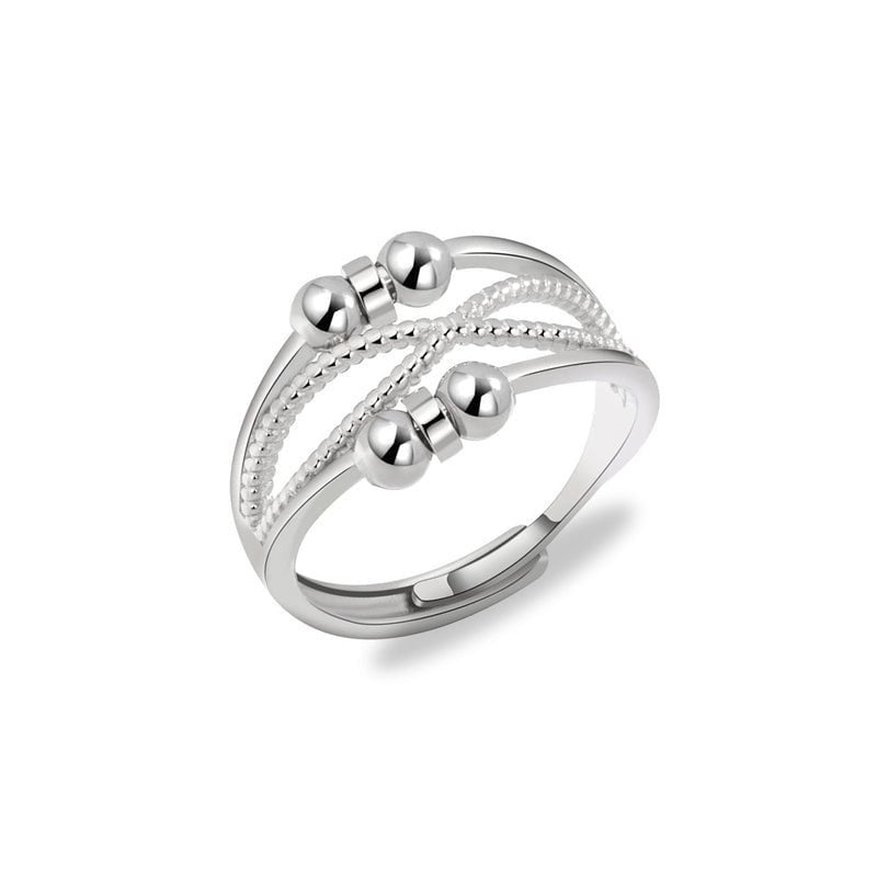 🔥 Last Day Promotion 49% OFF 🔥For Daughter -  Drive Away Your Anxiety Layer Cross Beads Fidget Ring