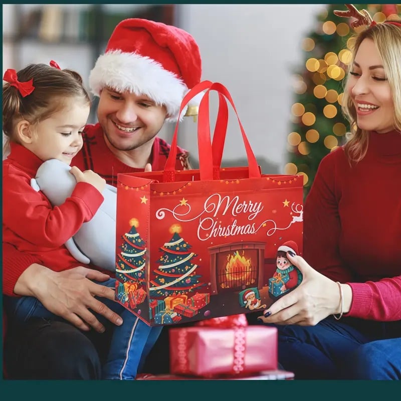 🔥Last Day Promotion 70% OFF🔥Christmas Gift Bags Large Reusable Tote Bags