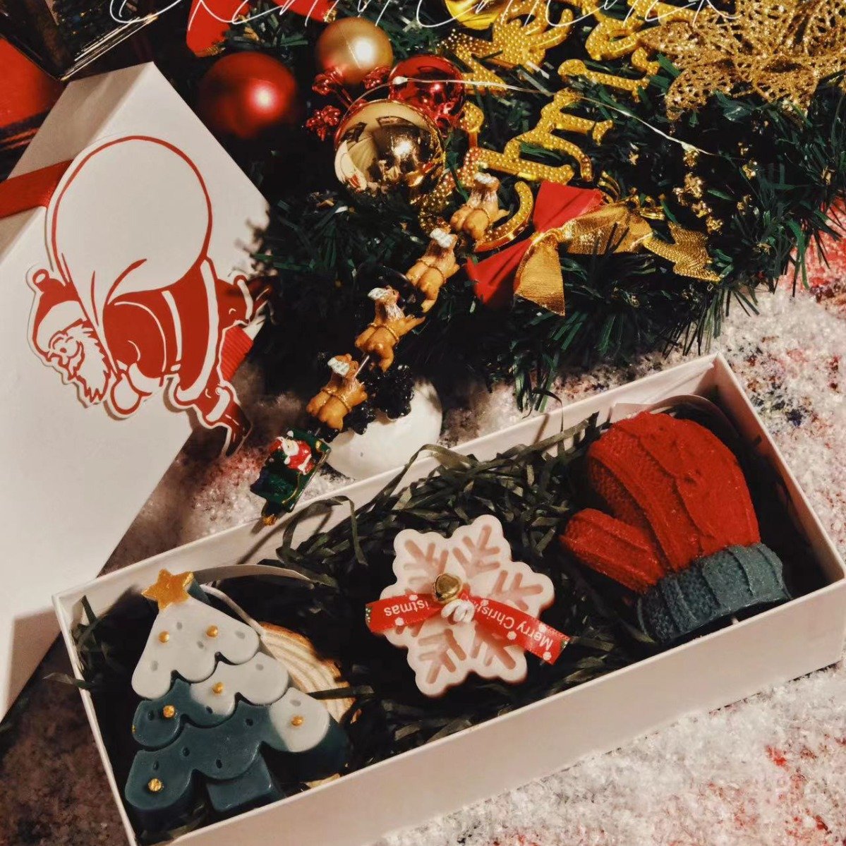 🎁TikTok Last Day Sale - 70% OFF🎅Christmas three-piece scented candle gift set🦌
