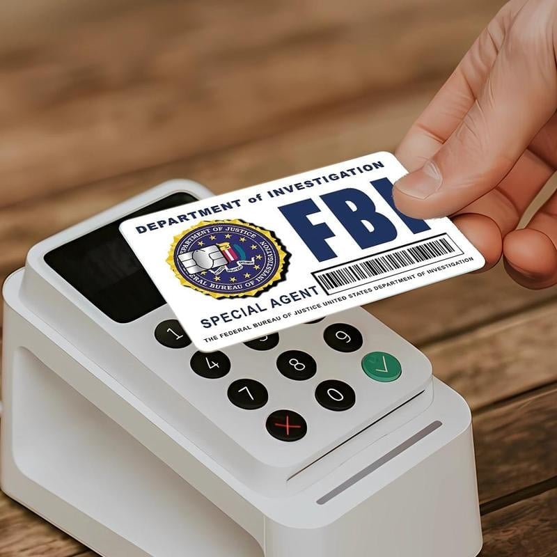 🕵️‍♂️ Secret Agent Card Skins Kit: FBI/ICE Designs  • Cosplay & Gift Stickers