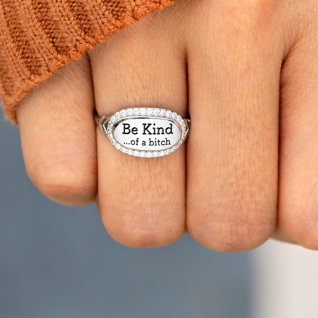 💓2024-New Year Hot Sale🎁 BE KIND...OF A BI♥CH Signature Ring