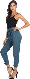 GRACE KARIN Womens Casual High Waist Pencil Pants with Bow-Knot Pockets for Work