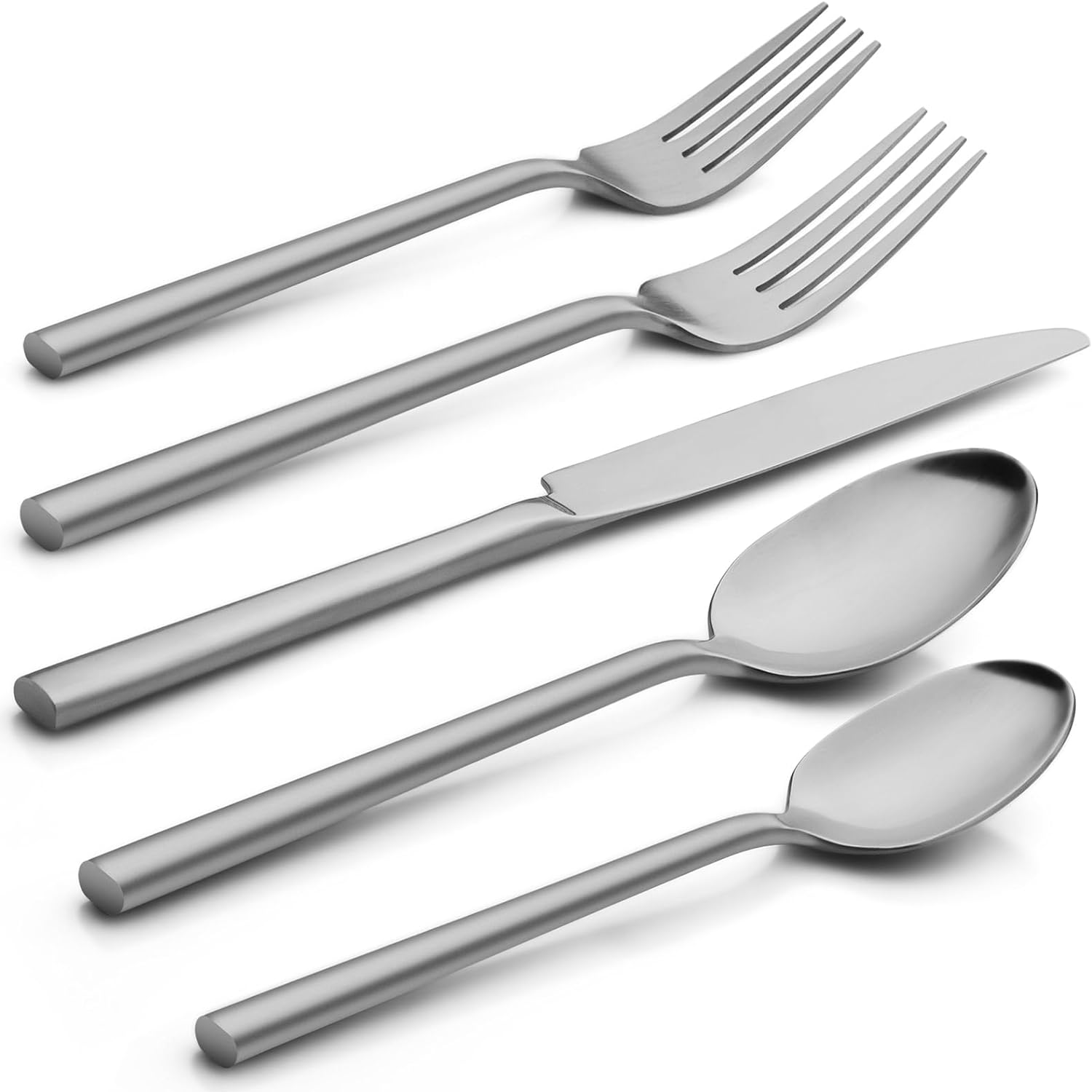 Alata Potter 20-Piece Forged Silverware Set Stainless Steel Flatware Set Cutlery Set,Service for 4,Mirror Finish,Dishwasher Safe