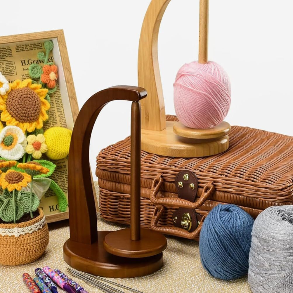 (🌲EARLY CHRISTMAS SALE - 49% OFF) Magnetic Wooden Yarn Holder for Crocheting, BUY 2 FREE SHIPPING