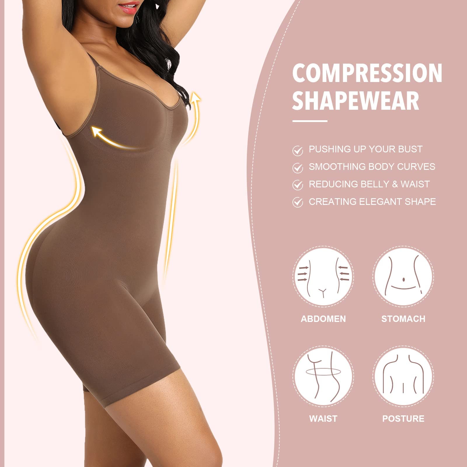 💖LAST DAY 50% OFF🎁Shapewear for Women Tummy Control Full Bust Body Shaper