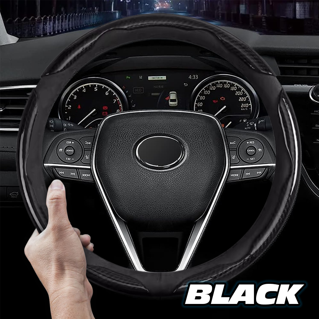 🔥BIG SALE 49% OFF🎁 Carbon Fiber Anti-Slip Car Steering Wheel Cover Universal Fit