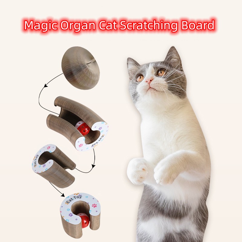 (🌲Hot Sale - 49% OFF) Magic Organ Cat Scratching Board-with a Toy Bell