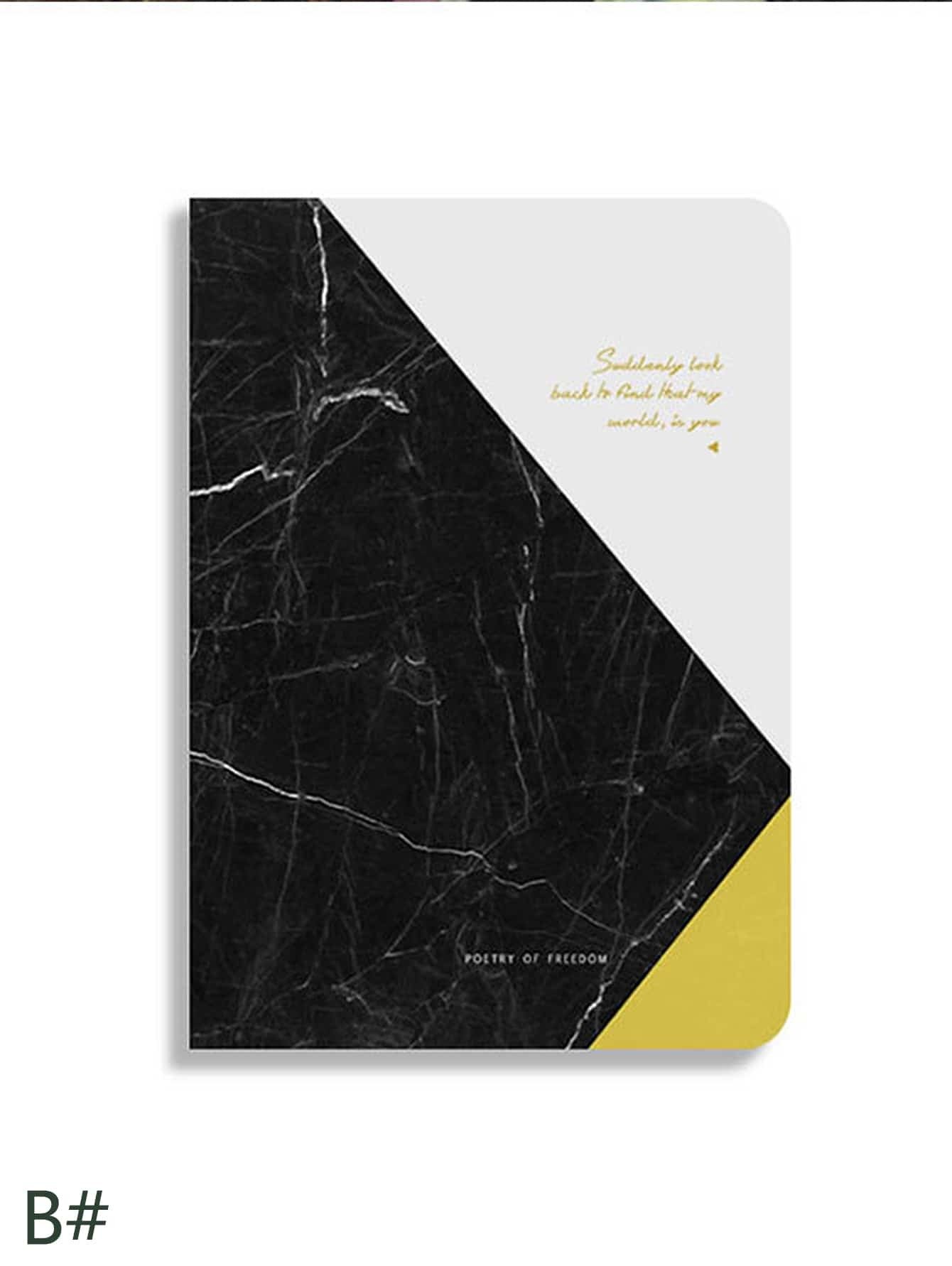 Marble Pattern Cover Notebook 1pc