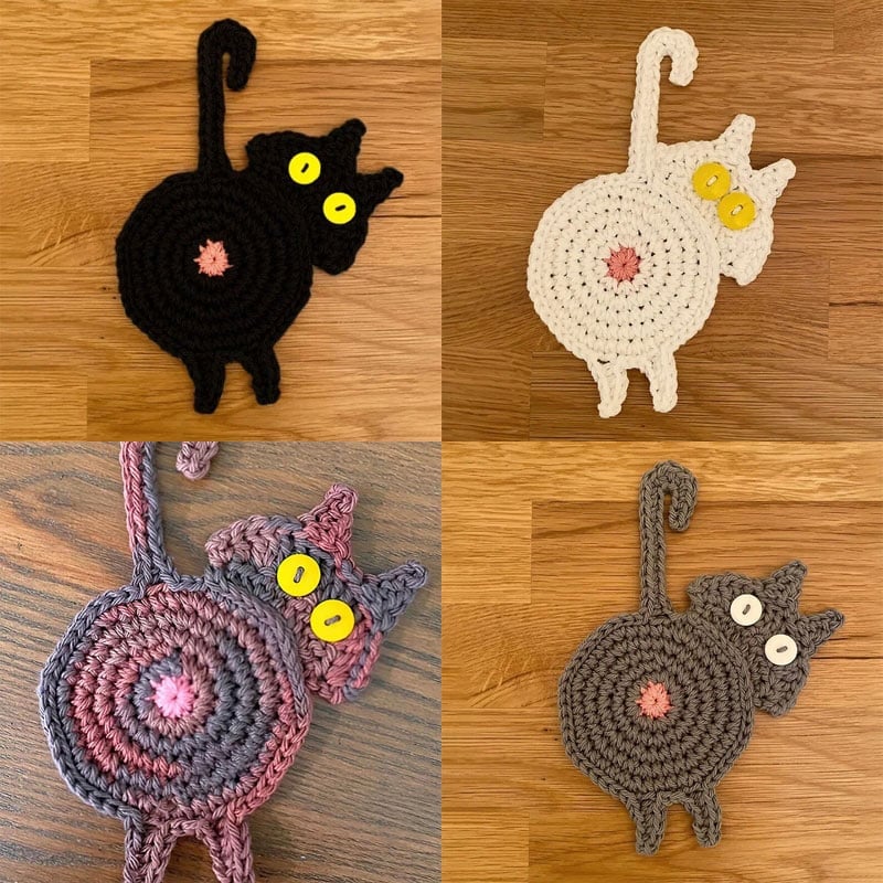 🔥Hot Sale-🐱Cat Butt Coasters(BUY 4 free shipping)