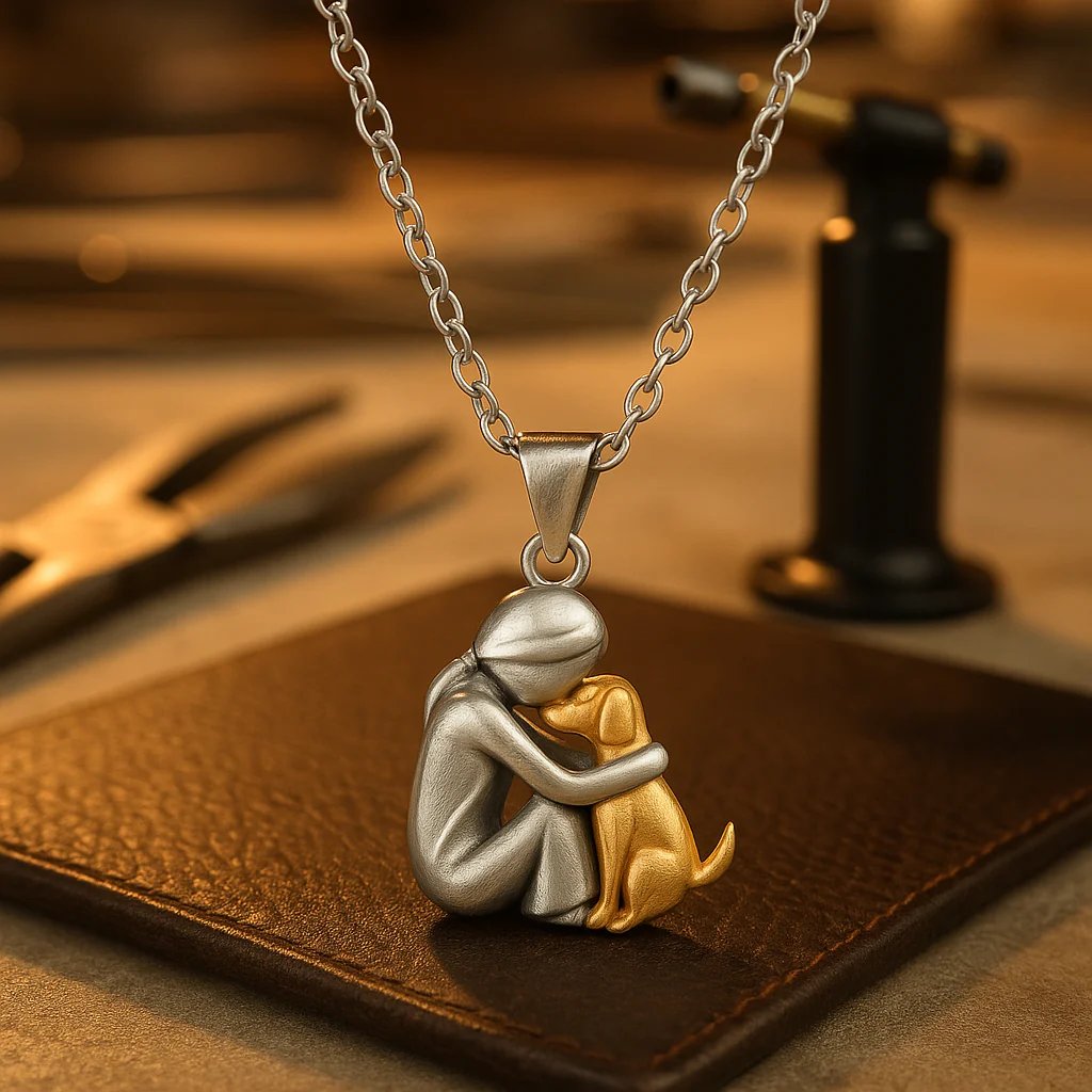 Hug Pendant Necklace(𝐒𝐭𝐞𝐯𝐞 𝐑𝐨𝐞𝐬 𝐇𝐚𝐧𝐝𝐦𝐚𝐝𝐞®)