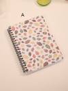 Floral Overlay Print Spiral Notebook 1pack