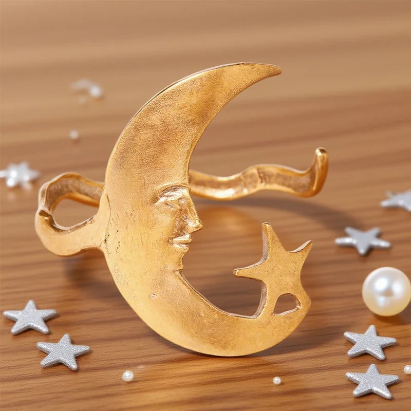 🔥LAST DAY 50% OFF-Star And Moon Pattern Open Bracelet