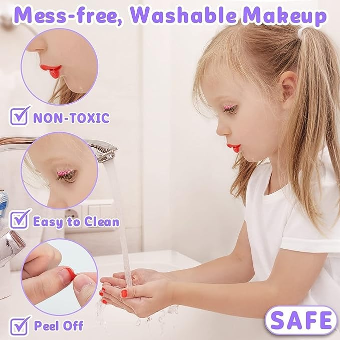 (🔥Last Day Promotion - 50%OFF) Kids Washable Makeup Beauty Kit - Buy 2 Get Extra 10% OFF & Free Shipping