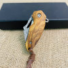 Soybean Damascus Steel Mini Pocket Knife