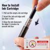 🎁TikTok Last Day Sale - 70% OFF🔥Fountain Pen Retractable:0.38mm Blue&Black Ink Transparent Barrel Includes 5 Refillable Ink Cartridges