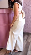 Women's Round Neck Back Strap Hollow Casual Suit