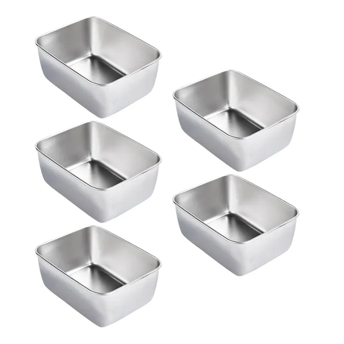 💥LAST DAY SALE 50% OFF💥Stainless Steel Square Plate(With Lid)