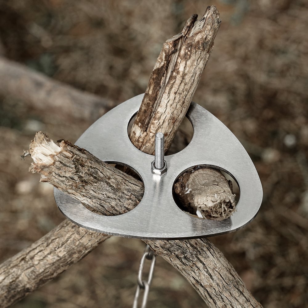 Portable Outdoor Pot Hanger Tripod Bracket Hanger Camping Supplies Bonfire Stainless Steel Tripod Storage Rack