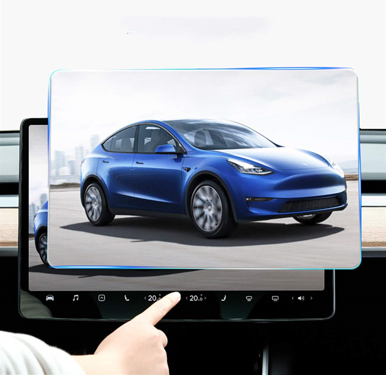 Tesla Model 3 & Model Y Screen Protector - High Quality Tempered Glass (9H)