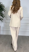 Women's Lapel Contrast Color Casual Suit Three Piece Suit