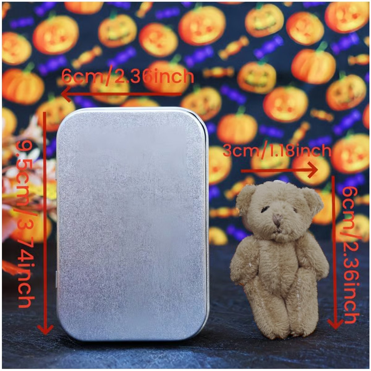 🔥Last Day Promotion 50% OFF🔥Cute Halloween Teddy Bear in a Box with wizard hat, Broom, Pumpkin & Cat