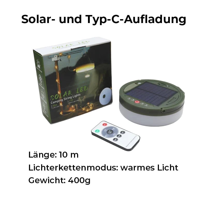 🔥Heißer Verkauf 50% Rabatt🔥tragbare verstaubare Lichterkette für den Außenbereich