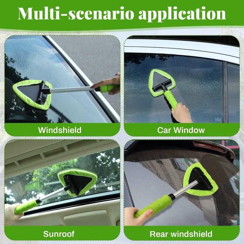 🎁TikTok Last Day Sale - 70% OFF 🔥 Windshield Cleaning Tool With 4 Reuseable Pads