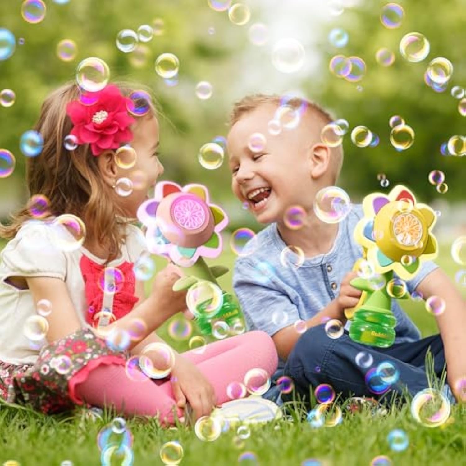 🎁TikTok Last Day Sale - 70% OFF🎉Car-mounted rechargeable fun swing dance sunflower bubble machine🌻✨