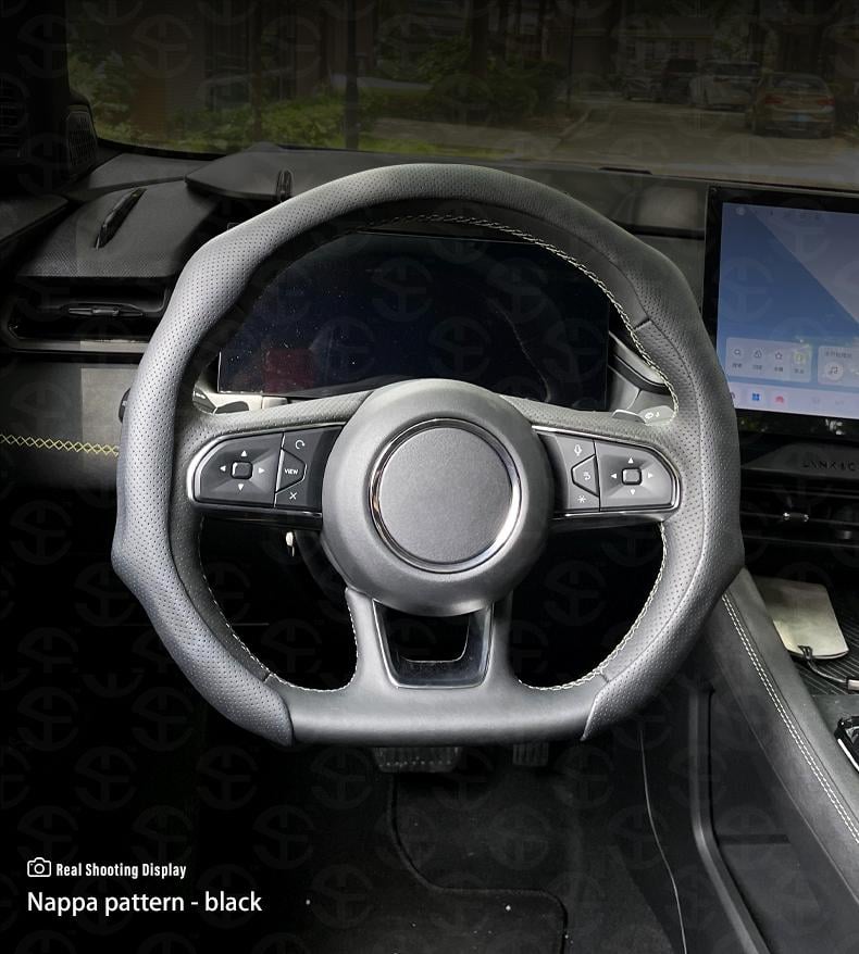 ⏰LAST DAY SALE 50% OFF💥Nappa Leather car Steering wheel Cover