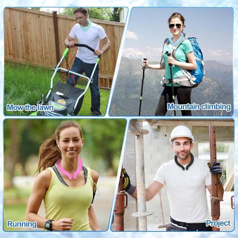 ⏰LAST DAY SALE 50% OFF🧊Reusable Cooling Neck Ring – Long-Lasting Sweat-Free Relief